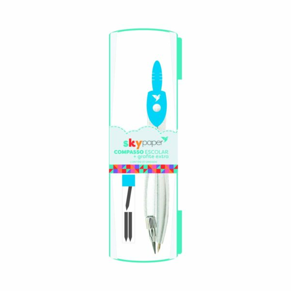Compasso Escolar Metal c/Case e Grafite Display c/24 und Oficial SkyPaper - SK0702
