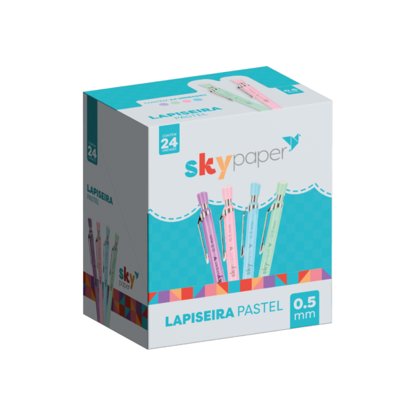 Lapiseira 0.5 Pastel Cores Sortidas  Display c/24 und Oficial SkyPaper - SK1311