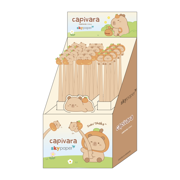 Caneta gel com 24 unidades Oficial Capivara - CP0401