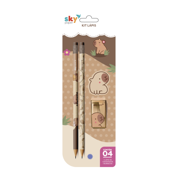 Kit Lápis com 4 peças Oficial Capivara - CP1206