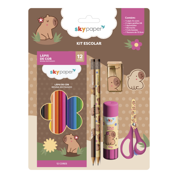 Kit Lápis com 7 peças Oficial Capivara - CP1207